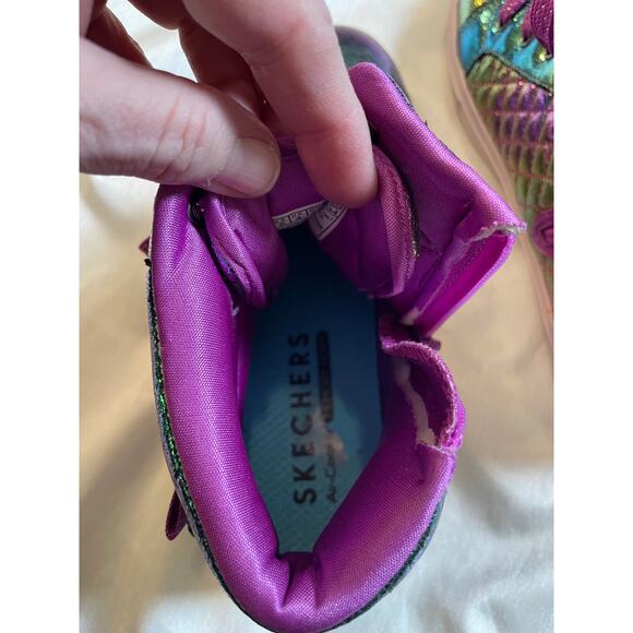 SKECHERS KIDS Sport -‎ Shoutouts Glitz Metallic Rockstar - Youth Size 5 - Picture 9 of 11